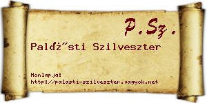 Palásti Szilveszter névjegykártya