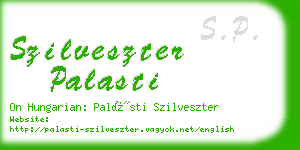 szilveszter palasti business card